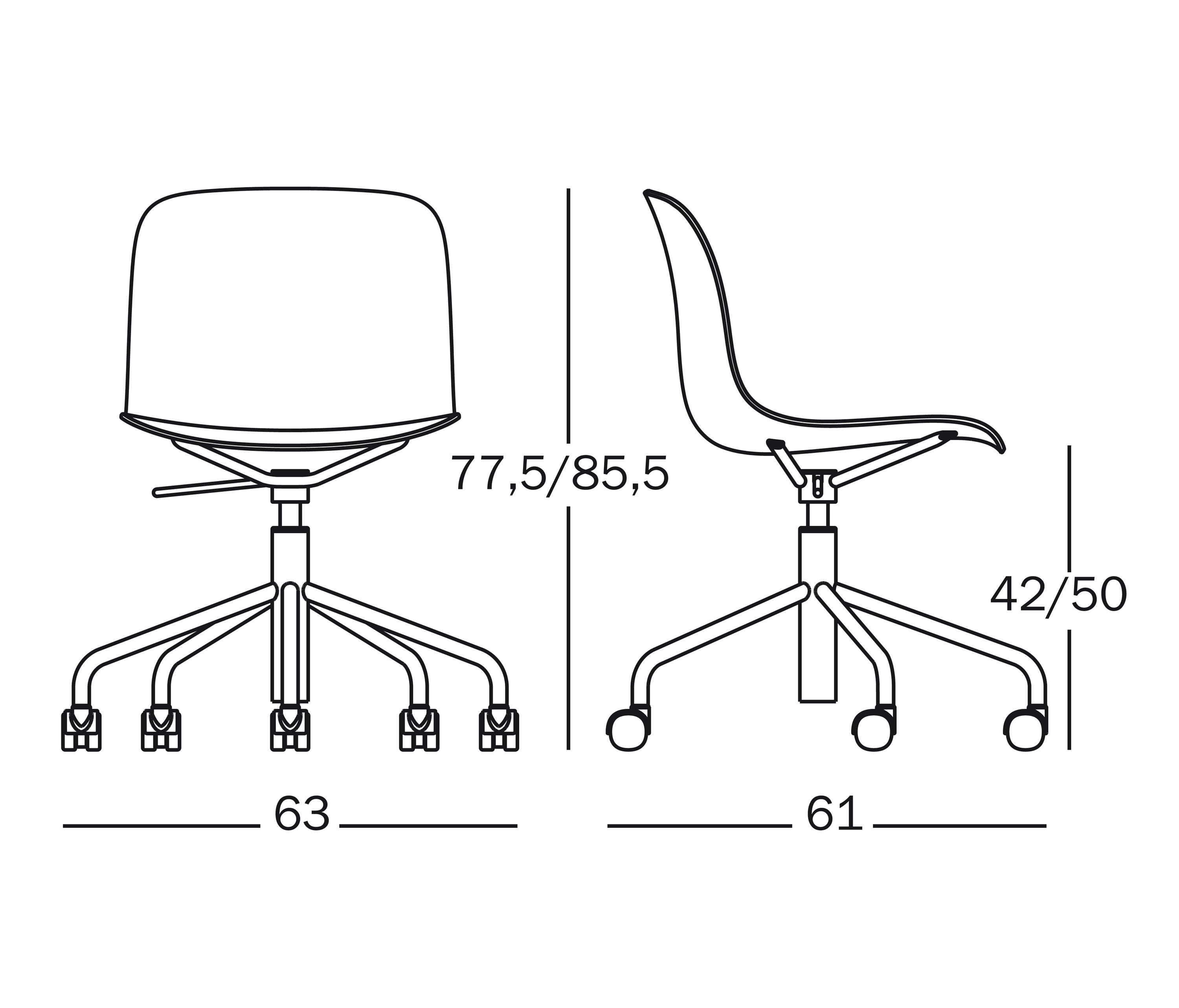 TROY (CHROMED) swivel chair