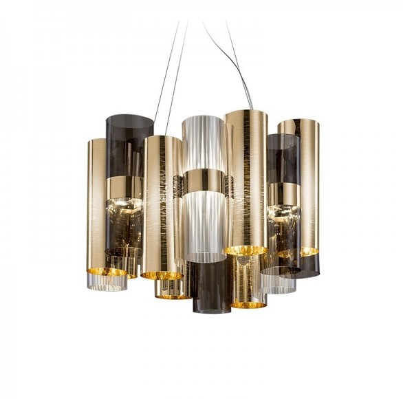 LA LOLLO suspension lamp ''GOLD-FUME''