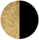 gold leaf (upper disc) - black (rings)