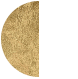 gold leaf (upper disc) & white (ring) 