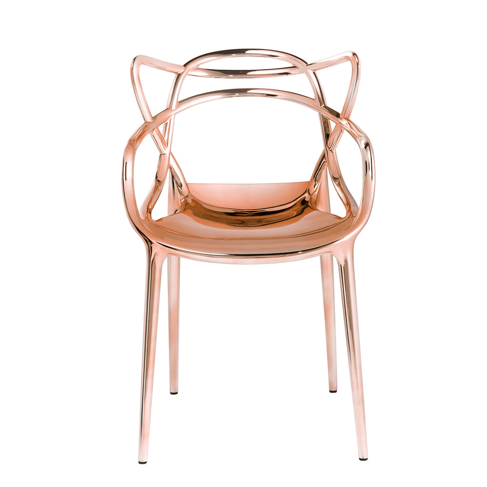 MASTERS chair in metallic copper