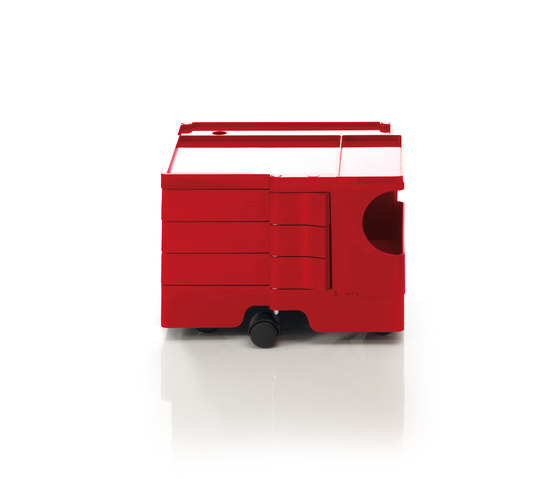Boby B13 trolley with 3 low (6cm) drawers in Red