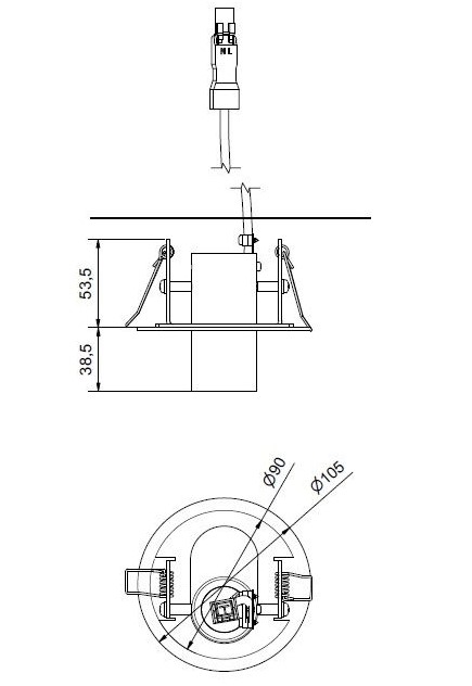 CATO χωνευτό spot
