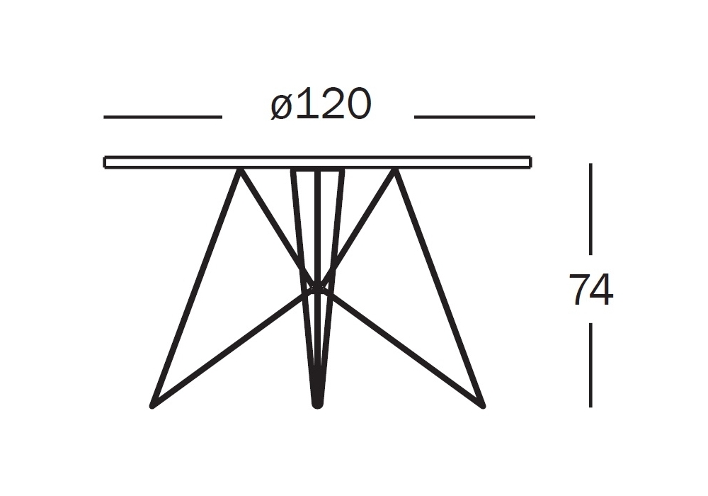 XZ3 ROUND WALNUT τραπέζι