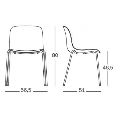 TROY 4 LEGS (TOTAL COLOURED) καρέκλα - συσκευασία 4 τεμαχίων Image 21