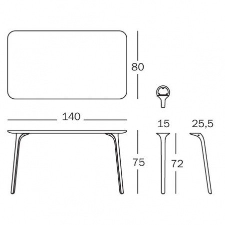 FIRST RECTANGULAR τραπέζι Image 17