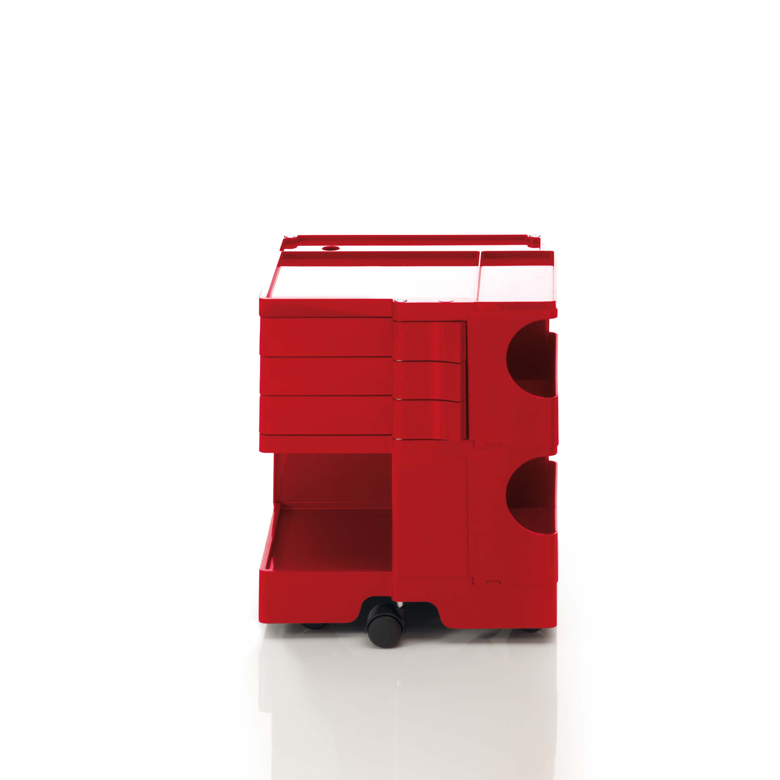 Boby B23 τροχήλατο έπιπλο με 3 ρηχά (6cm) συρτάρια σε κόκκινο χρώμα