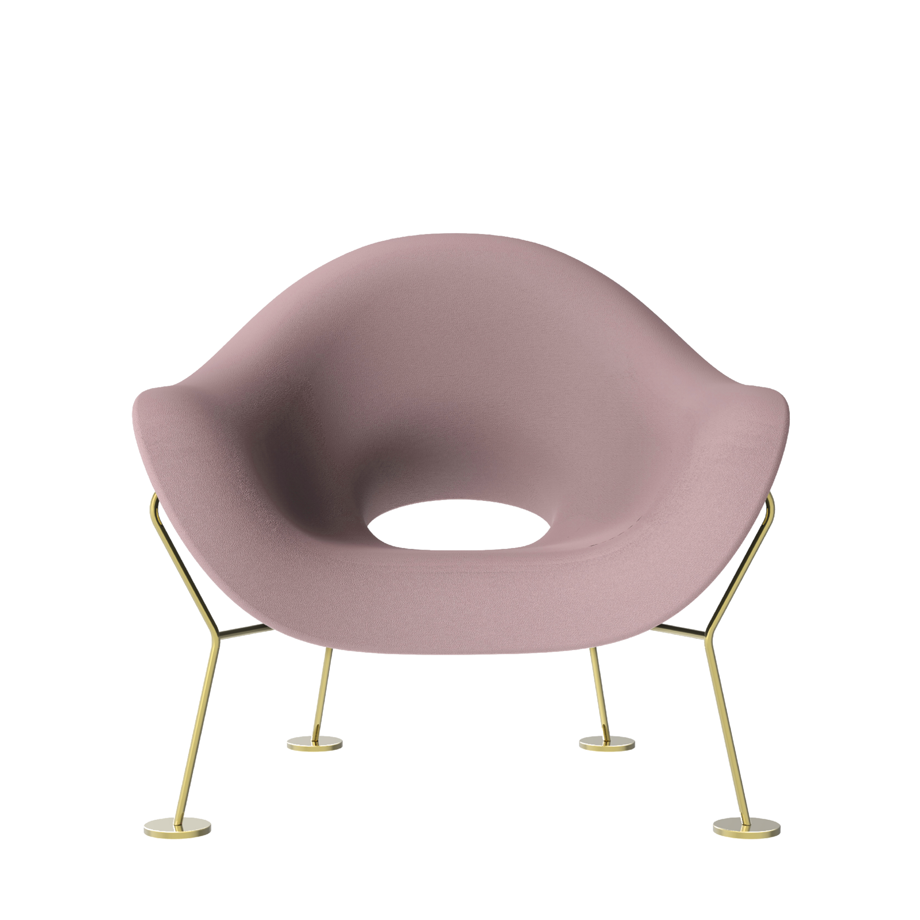 χρυσή δομή - ροζ κάθισμα