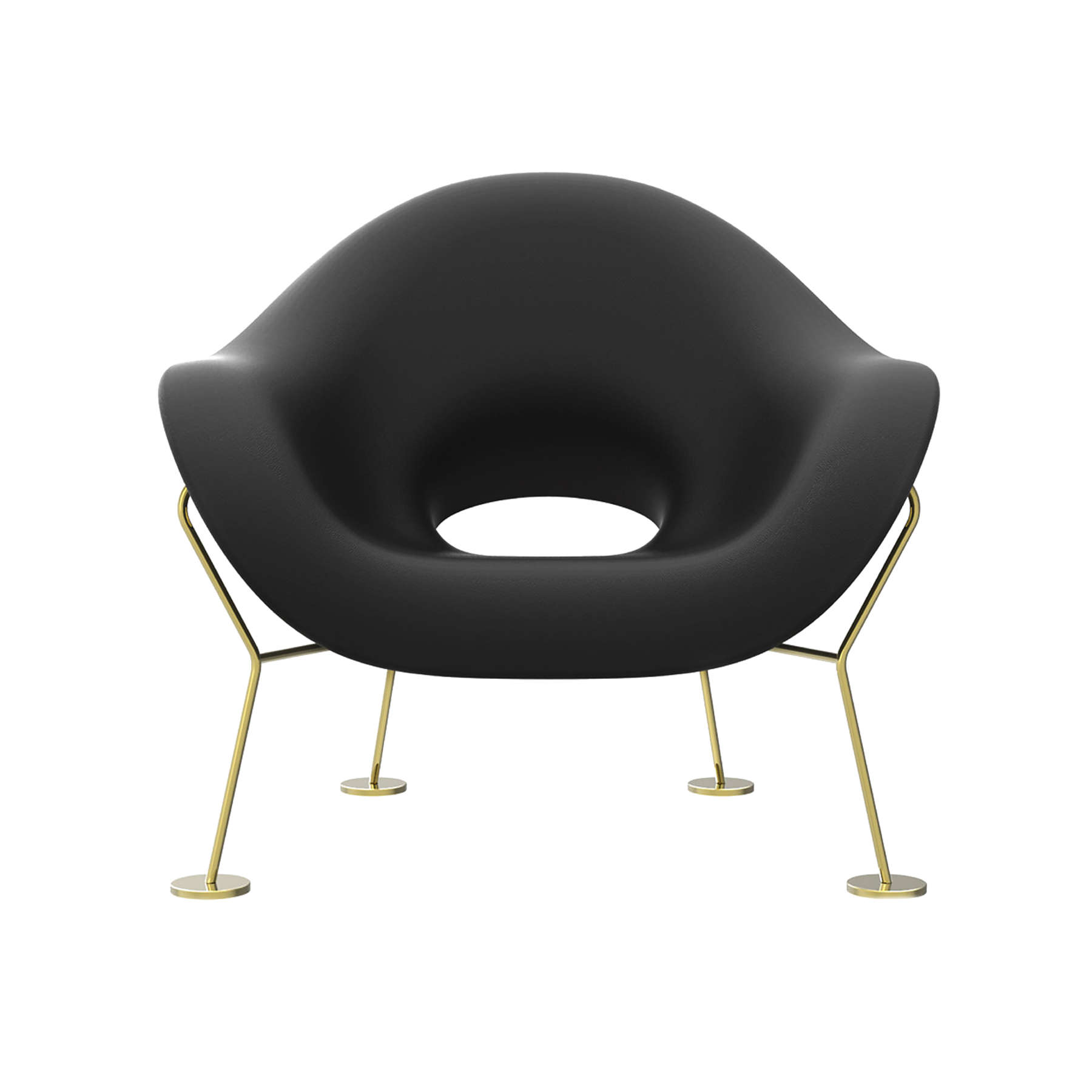 χρυσή δομή - μαύρο κάθισμα