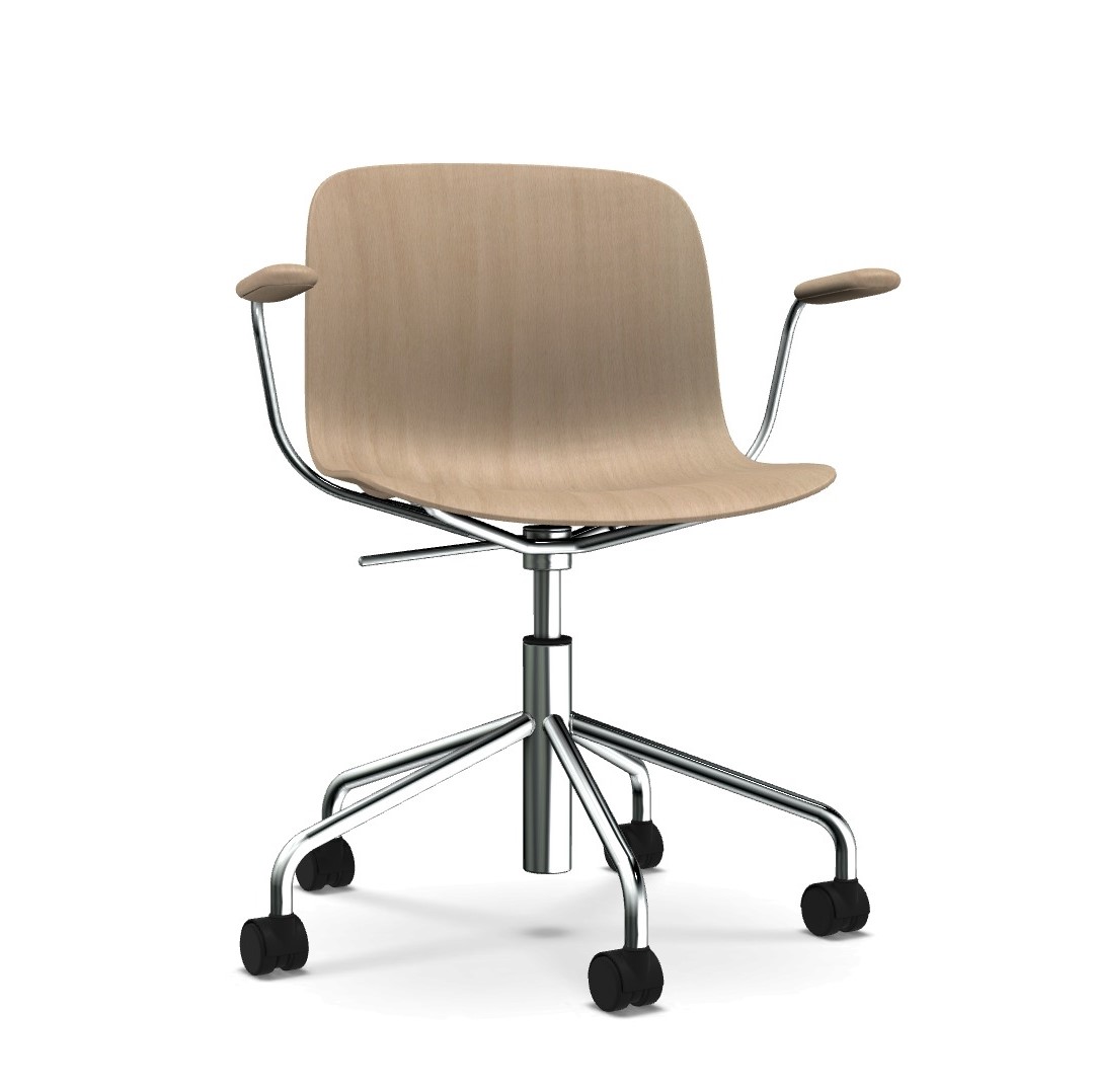 επιχρωμιωμένη δομή - κάθισμα σε φυσική οξιά