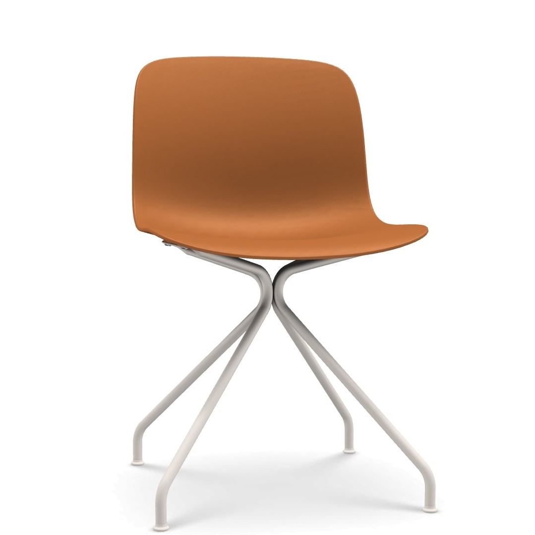 λευκή δομή - καφέ κάθισμα