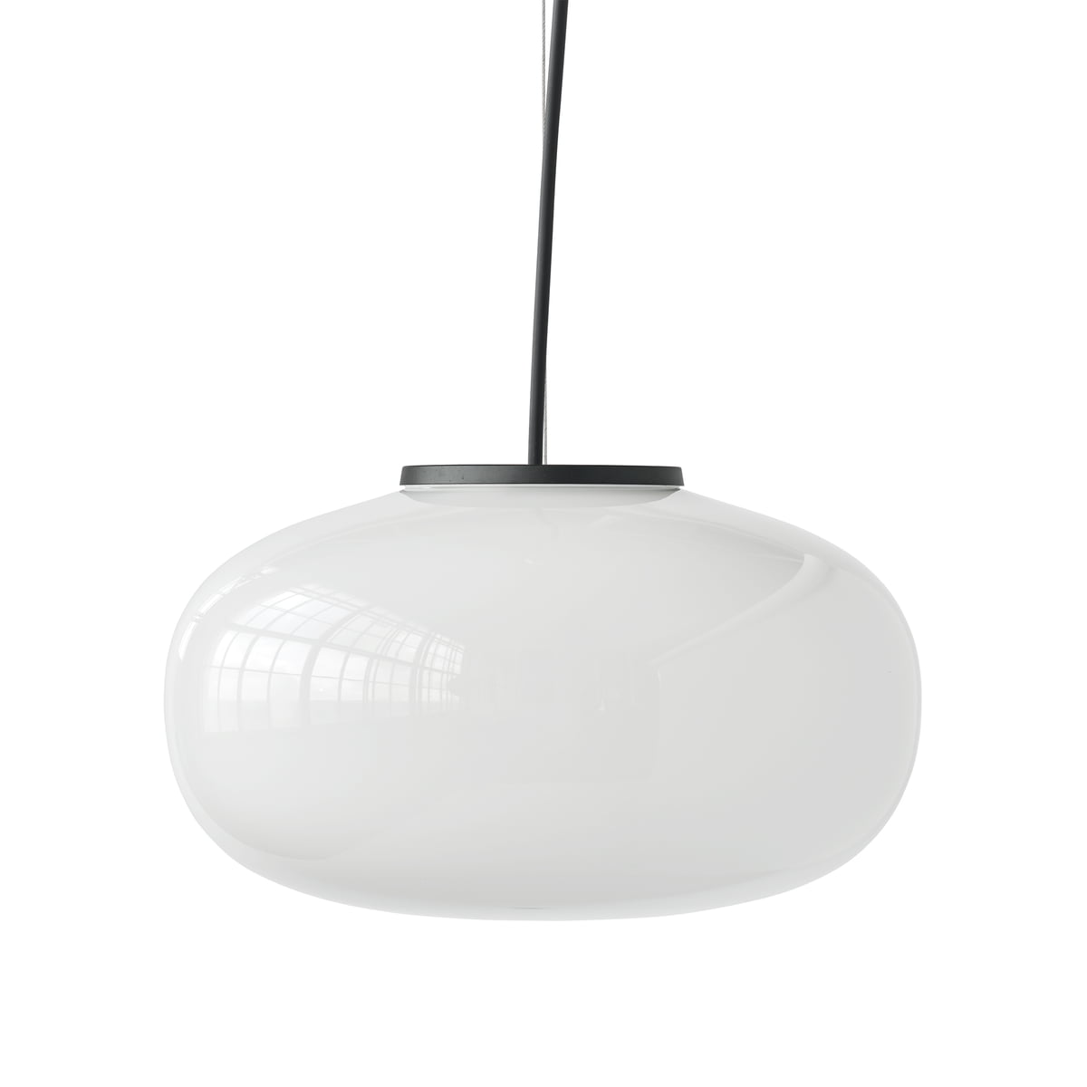 KARL-JOHAN suspension lamp in opal white glass