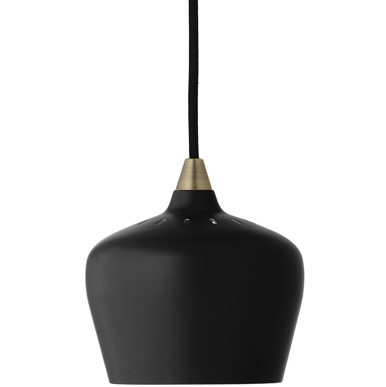 black/brass conical top/ black cord
