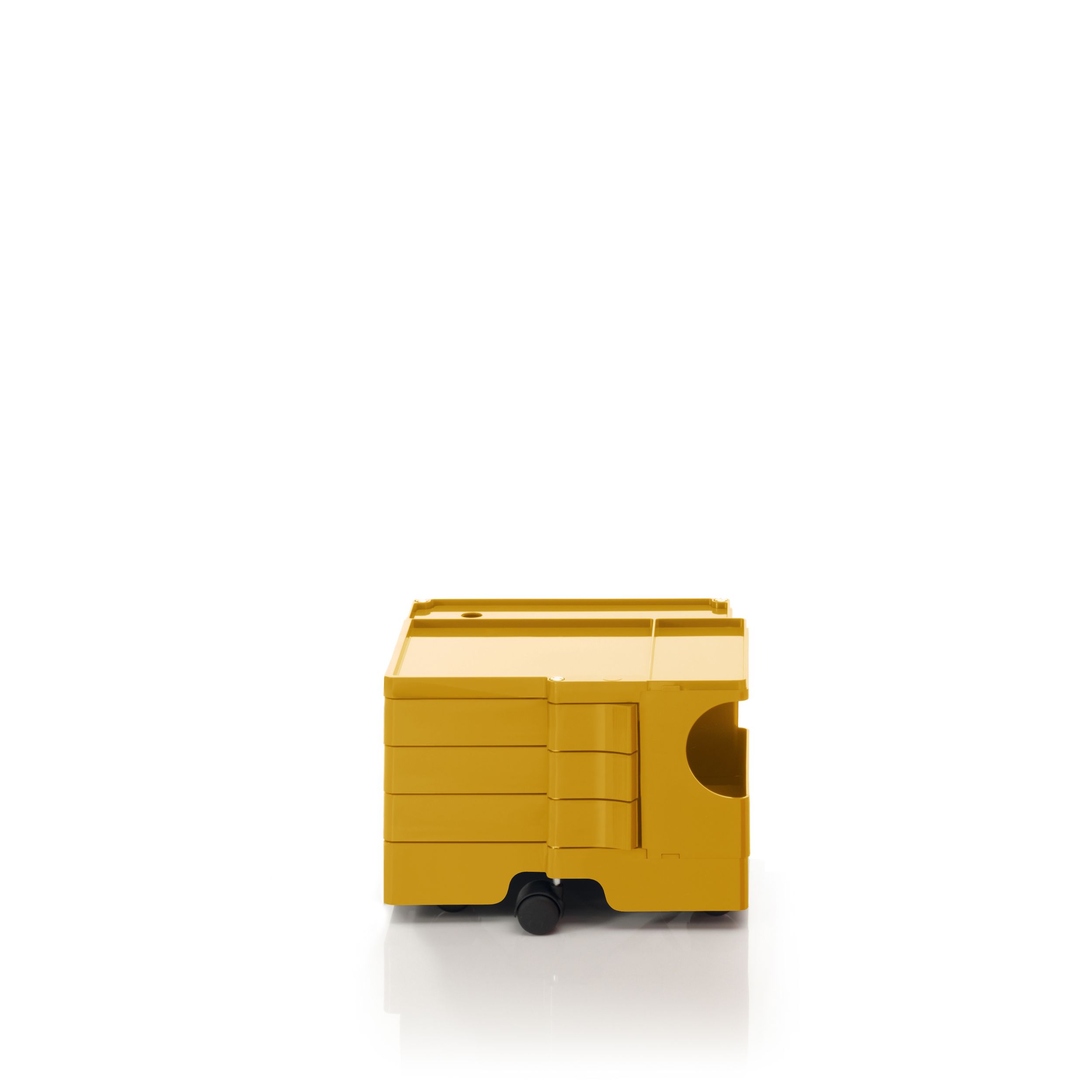 Boby B13 τροχήλατο έπιπλο με 3 ρηχά (6cm) συρτάρια σε κίτρινο μελί χρώμα
