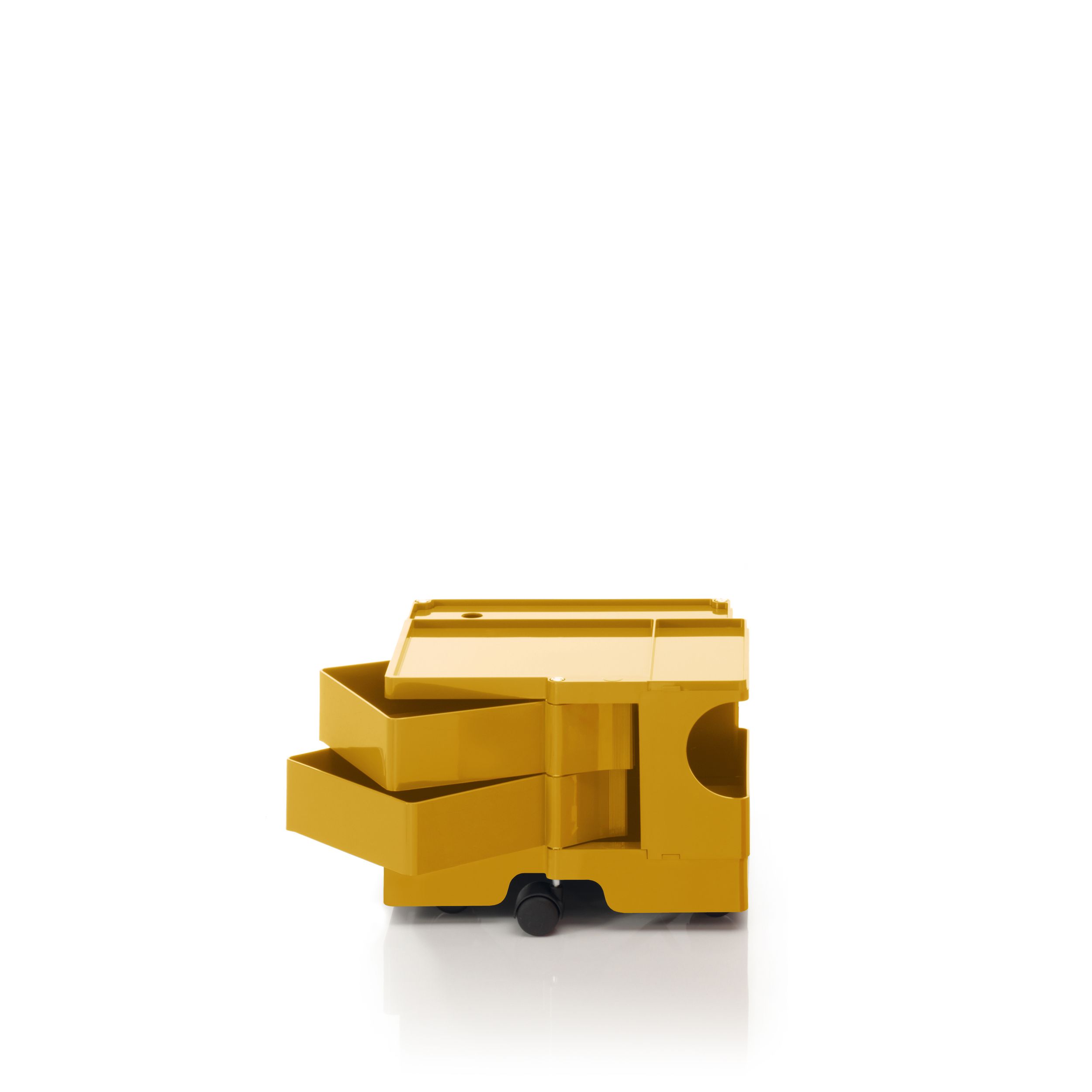 Boby B12 τροχήλατο έπιπλο με 2 βαθιά (9cm) συρτάρια σε κίτρινο μελί χρώμα