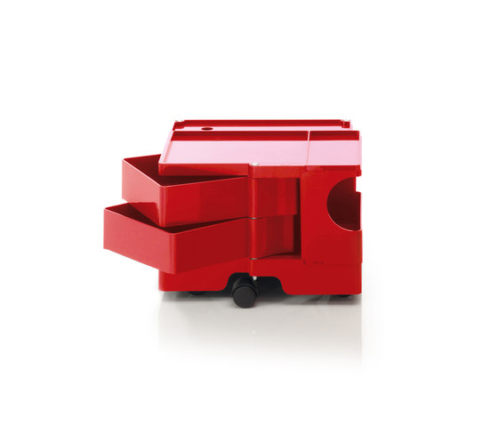 Boby B12 τροχήλατο έπιπλο με 2 βαθιά (9cm) συρτάρια σε κόκκινο χρώμα